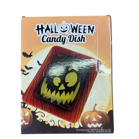American Greeting Cards Halloween Ceramic Candy Dish Jack-o-lantern NIB - Picture 2 of 7